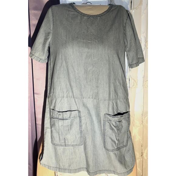 LA Hearts Chambray Tunic Dress – Size Large – Side Pockets & Back Zipper - Picture 2 of 3